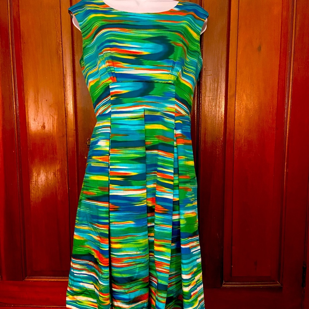 Calvin Klein Pleated A-Line Dress